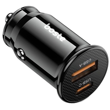 АВТОМОБИЛЬНОЕ ЗАРЯДНОЕ УСТРОЙСТВО BOSTE FAST POWER USB-A USB-C 45 Вт УНИВЕРСАЛЬНОЕ QC PD