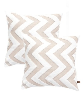 Beżowe Poszewki dekoracyjne 2szt. 45x45 boho beż