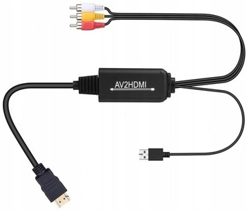 KONWERTER AV do HDMI CINCH CVBS EURO KOMPOZYTOWE