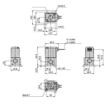 Pneumatyczny zawór elektromagnetyczny 2-pozycyjny