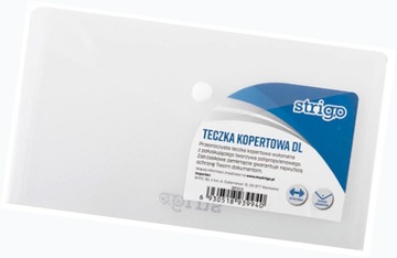 Teczka kopertowa DL pozioma transparentna Strigo