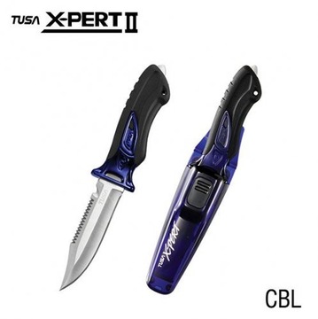 Нож для дайвинга TUSA X-PERT II FK-910 с острым кончиком, черный