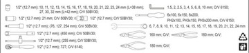 YATO YT-3895 ЯЩИК ДЛЯ ИНСТРУМЕНТОВ 62 ШТ. YATO