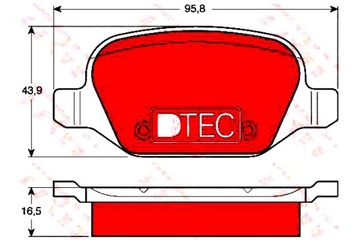 TRW KLOCKI HAMULCOWE ALFA TYŁ 147 156 GT 01-10 DTE