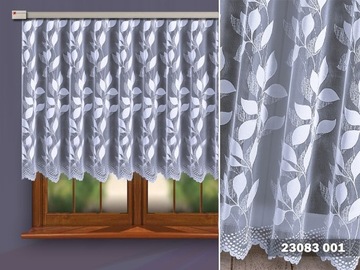 ЖАККАРДОВАЯ ШТОРА 23083/120 БЕЛАЯ С УЗОРОМ ПО ВСЕЙ ВСЕЙ СТЕПЕНИ