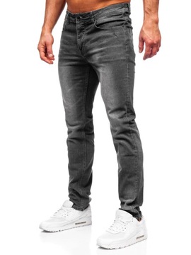 SPODNIE JEANSOWE MĘSKIE SLIM FIT CZARNE MP0174GS DENLEY_30/S