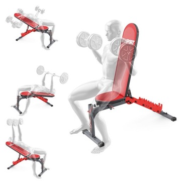 НАКЛОННАЯ СКАМЬЯ С МОЛИТВЕННОЙ СТОЙКОЙ + ЖИМ НОГАМИ