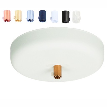 Podsufitka do lampy biała metalowa 1 otwór 135mm
