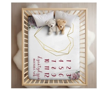FOTO MATA do zdjęć Kocyk TŁO do zdjęć Fotokocyk BABYSHOWER GRATIS KARTY