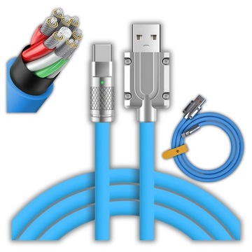 ULTRASZYBKI KABEL USB C 120W ŁADOWARKA DO SAMSUNG 1M MOCNY PRZEWÓD SZYBKI