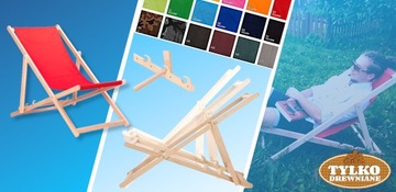 LEŻAK PLAŻOWY OGRODOWY BALKONOWY TARASOWY PERSONALIZOWANY REKLAMOWY Z LOGO