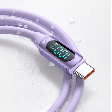 Toocki C do C Przyjazny dla skóry kabel szybkiego ładowania PD100W 2m Silikonowy cyfrowy