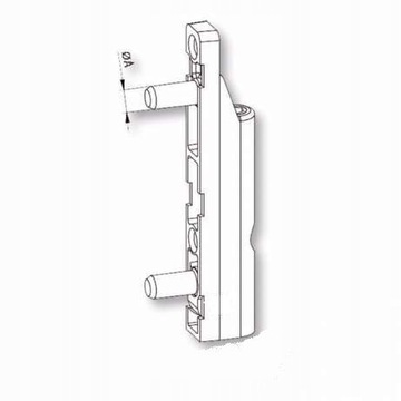 FEWB ROMBUS нижняя петля для окон и дверей ПВХ, СПРАВА НАЛЕВО, НАКЛОННАЯ