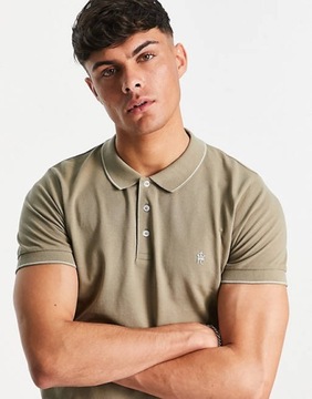 FRENCH CONNECTION KHAKI KOSZULKA POLO (XS)