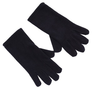 Czarne, ciepłe rękawiczki damskie