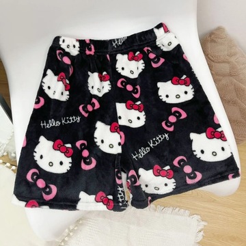 ЖЕНСКИЕ ПЛОТНЫЕ ТЕПЛЫЕ ФЛАНЕЛЕВЫЕ ПИЖАМНЫЕ БРЮКИ HELLO KITTY, МЯГКИЕ, УДОБНЫЕ