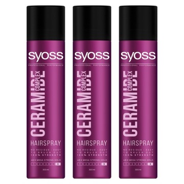 Syoss Ceramide Lakier Bardzo Mocne Utrwalenie 3szt