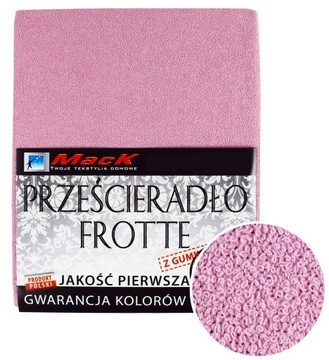 PRZEŚCIERADŁO FROTTE Z GUMKĄ 160X200 pudrowy róż