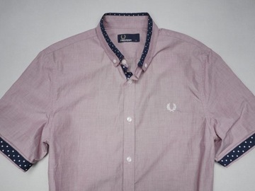 Fred Perry koszula SLIM FIT róż button down S