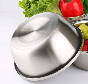 НАБОР КУХОННЫХ МИСОК СТАЛЬНЫЕ МИСКИ 3 шт. M