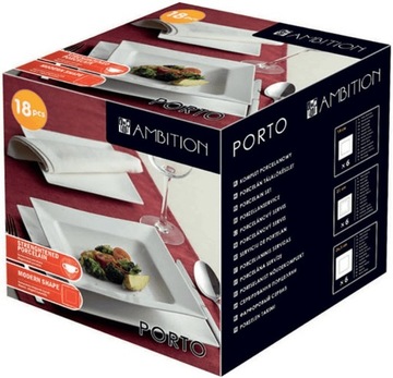 Komplet obiadowy Porto 18-elementowy AMBITION