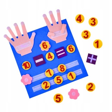 TABLICA UKŁADANKA DO NAUKI LICZENIA MONTESSORI CYFERKI EDUKACYJNA ZABAWKA