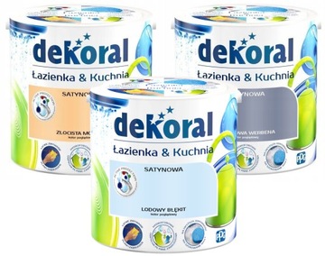 FARBA DEKORAL ŁAZIENKA KUCHNIA ŚCIAN 2,5L MIX