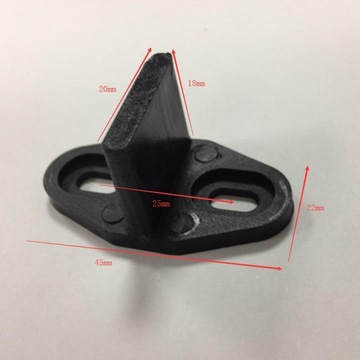 Прорезная направляющая для амбарных дверей, черная