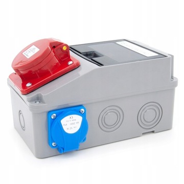 СТРОИТЕЛЬНЫЙ РАСПРЕДЕЛИТЕЛЬНЫЙ ЩИТ 2*230В 16А/5 ЗАЩИЩЕННЫЙ