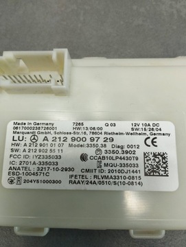 MERCEDES-BENZ GLE W166 MODUL KEYLESS A2129009729