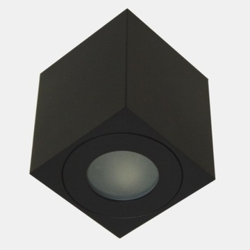 TUBA sufitowa HERMETYCZNA 1x GU10 LED czarna IP54