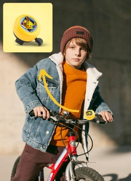 ДЕТСКИЙ СТАЛЬНОЙ ЗВОНОК ПИКАЧУ ПОКЕМОН ДЛЯ МЕТАЛЛИЧЕСКОГО ВЕЛОСИПЕДА, ГРОМКИЙ