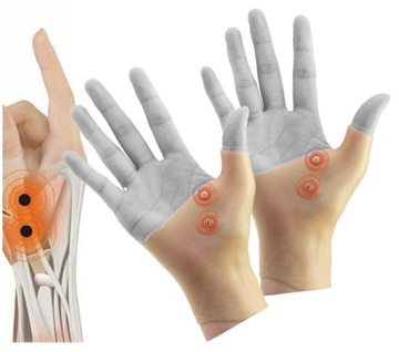 2x STABILIZATOR OPASKA MAGNETYCZNA NA NADGARSTEK SILIKONOWA MAGNESY DŁOŃ