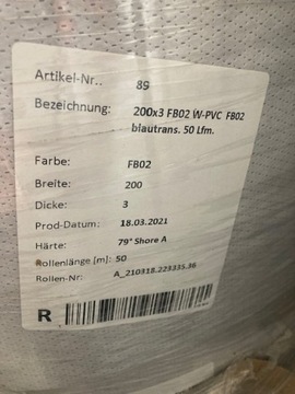 ПОЛОСКА ДЛЯ ПОЛОСНЫХ ШТОР ПВХ ФОЛЬГА ПВХ 200Х3 РУЛОН