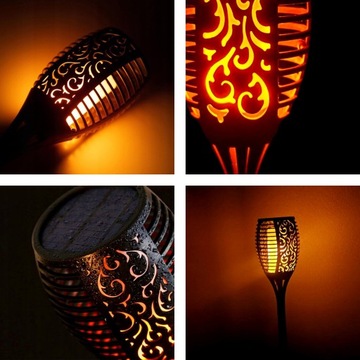 4x СОЛНЕЧНЫЙ САДОВЫЙ ФАКЕЛ С ЭФФЕКТОМ ОГОНЯ ПЛАМЕНИ ДЕКОРАТИВНАЯ СТОЯЩАЯ ЛАМПА