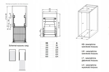 НИЖНЯЯ ПОДСТОЛЬНАЯ ГРУЗОВАЯ КОРЗИНА 2P 30 СМ БЕСШУМНОЕ ЗАКРЫТИЕ ХРОМ ВАРИАНТ CRUISE MULTI