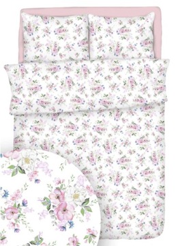 Komplet Pościeli 200x220 Bawełniana 2x70/80 Wiosna-Jabłonka Produkt Polski