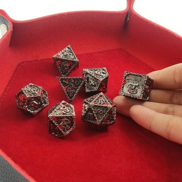 НАБОР ИЗ 7 МЕТАЛЛИЧЕСКИХ КУБИКОВ ДЛЯ РПГ «УБИЙСТВО ДРАКОНА»