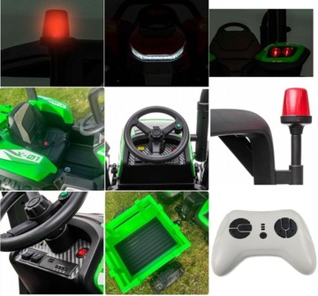 ТРАКТОР С БОЛЬШИМ АККУМУЛЯТОРОМ 24 В 7 Ач, КОЖАНЫЕ МЯГКИЕ КОЛЕСА EVA PILOT 24 В 400 ВАТ