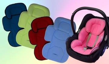 Вставка поддерживает правильное положение в сиденье коляски, двусторонняя, толстая.