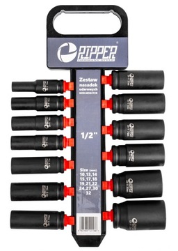 УДАРНЫЕ ГОЛОВКИ ДЛИННЫЕ ТОРЦЕВЫЕ КЛЮЧИ 1/2 ДЮЙМА НАБОР ТОРЦЕВ 10-32 ММ 13 шт.