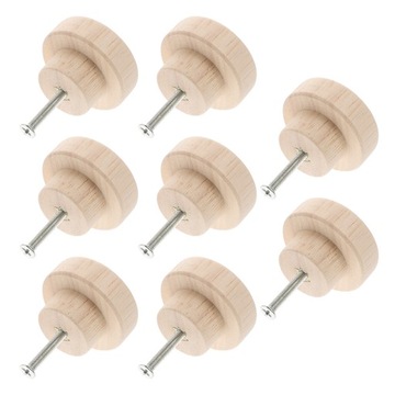 Ручки ручки для ящиков мебельных шкафов | круглый | деревянные | 8 шт.