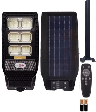 LATARNIA SOLARNA LED 600W 432LED Czujnik Zmierzchu Ruchu Pilot Uliczna Led