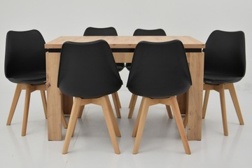 Комплект из 6 стульев + стол 80х120/160 см ARTISAN