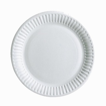 Talerze papierowe jednorazowe talerzyki deserowe białe 18cm - 100 szt.