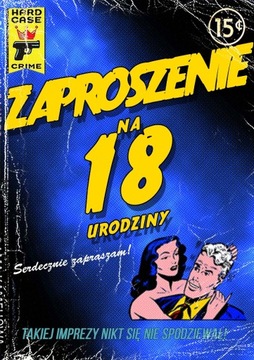 ZAPROSZENIE ZAPROSZENIA URODZINY 18 stke Komiks!