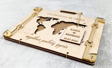 свадебная открытка ЧЕМОДАН на деньги свадебный подарок