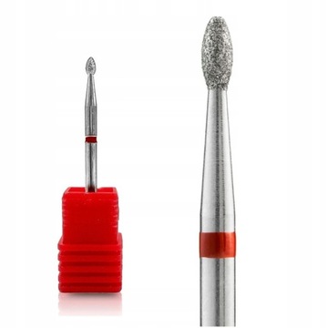 FREZ DIAMENTOWY DO SKÓREK DROBNY CZERWONY ŁEZKA