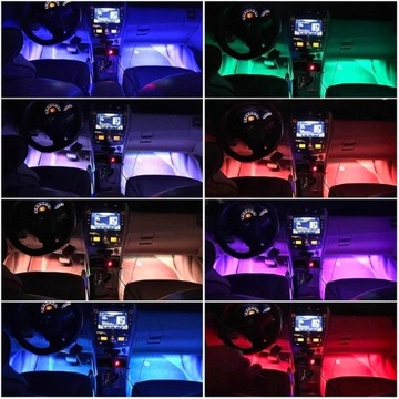 ОСВЕЩЕНИЕ САЛОНА АВТОМОБИЛЯ RGB 48 LED + УПРАВЛЕНИЕ ПРИМЕНЕНИЯМИ