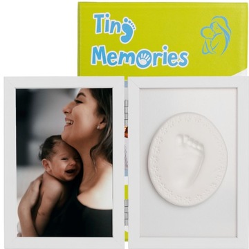 RAMKA TINY MEMORIES ODCISK STÓPKI BOBASA Z GLINKĄ
